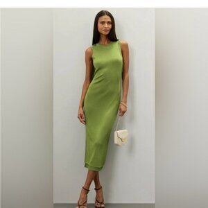 Elegant Green Sleeveless Dress
